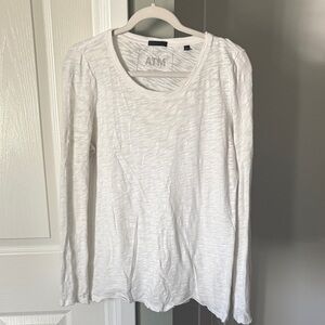 ATM Anthony Thomas Melillo Women's Cream Long Sleeve Tee